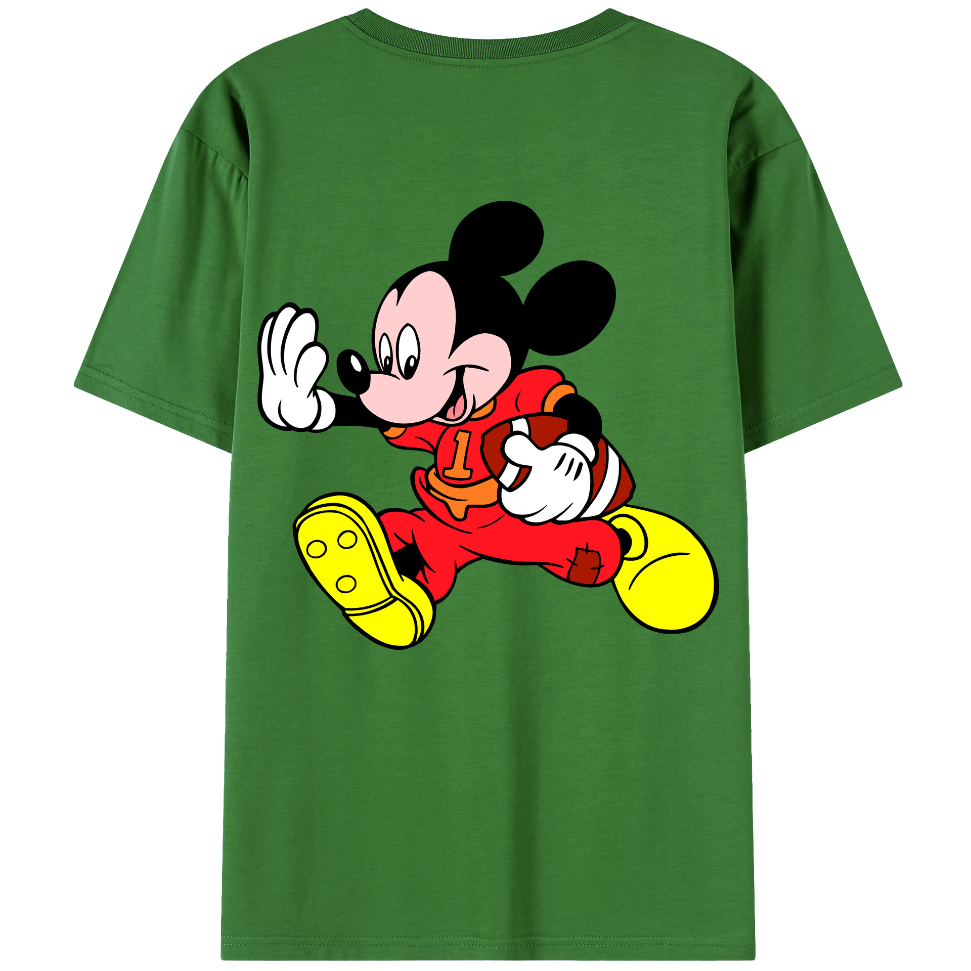 （画像用） ミッキーマウス Mickey Mouse レディース半袖Tシャツ(バックプリント)